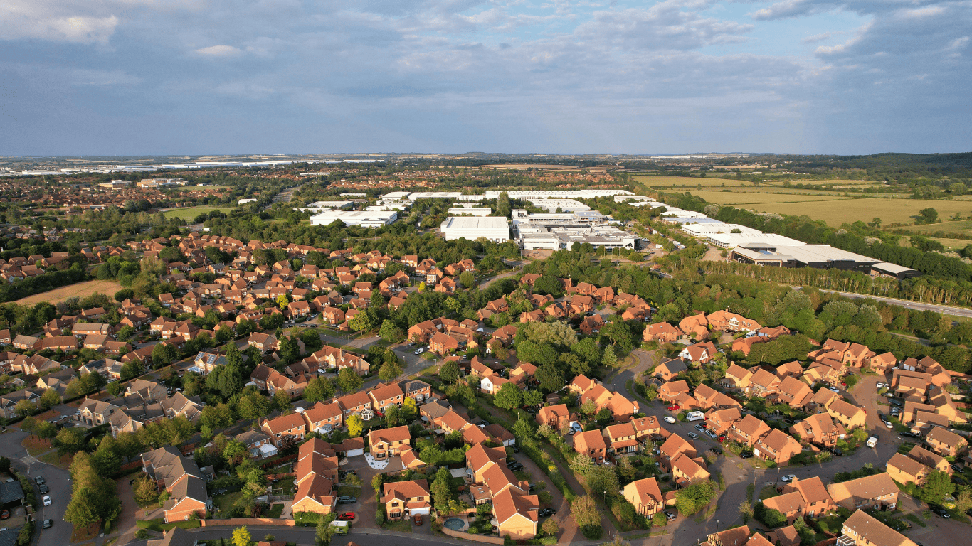 ariel view rural housing